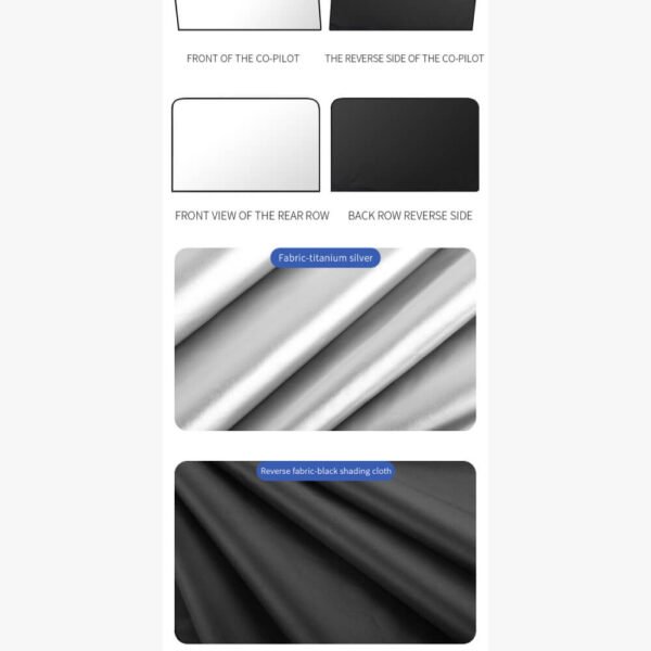 Summer Sun Protection Strong Magnetic Full Shading Magnetic Car Privacy reflective Curtain Magnetic Suction Car Sunshade Shield Cover (Set of 4)